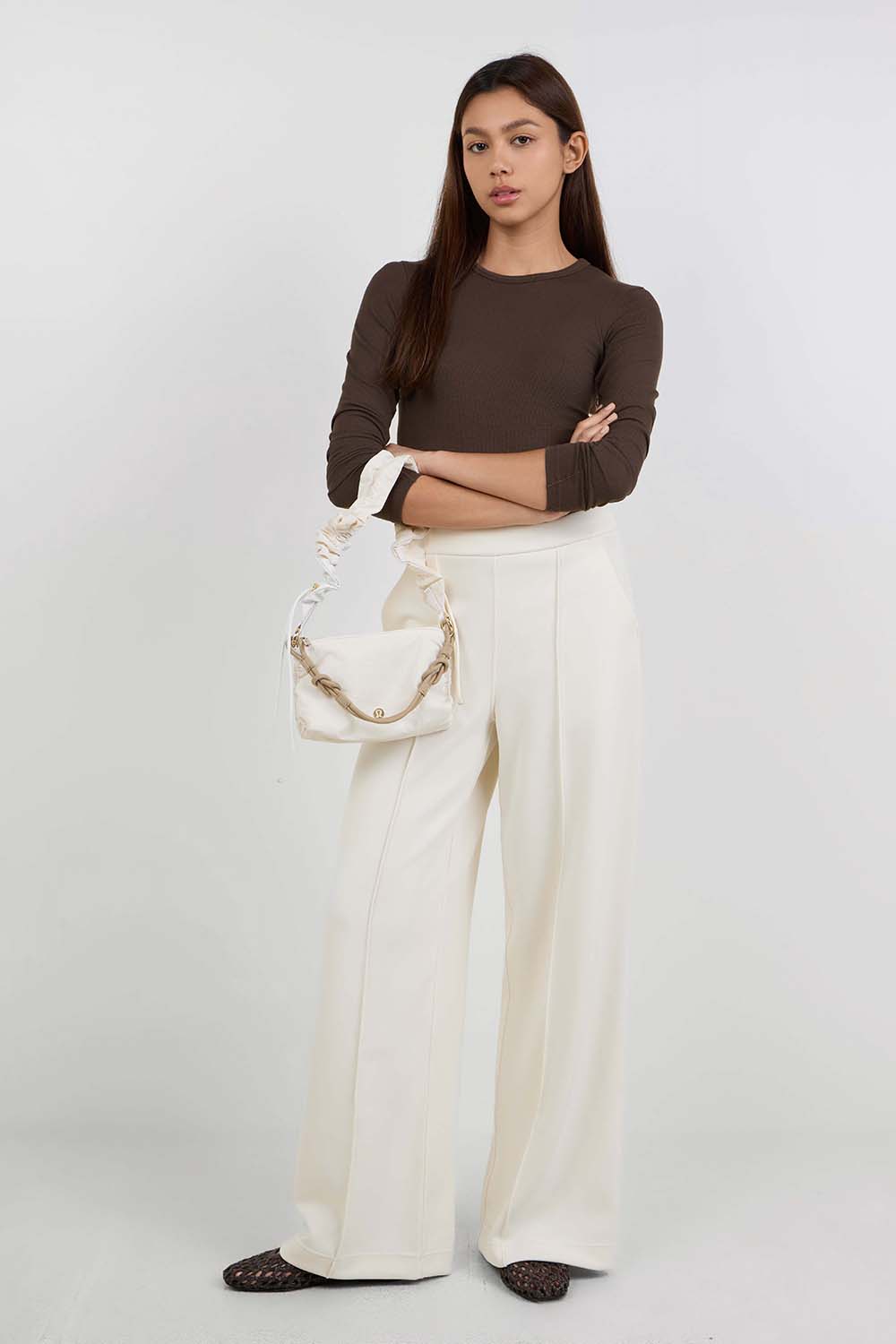 BRUSHED SOFTSTREME PINTUCK WIDE PANT*REG